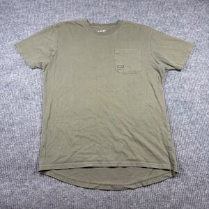 Ariat Rebar Shirt Men's M Olive Green Pocket‎ Deer Skull American Flag Graphic